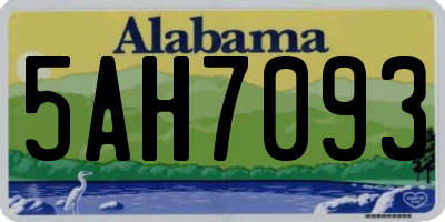 AL license plate 5AH7093