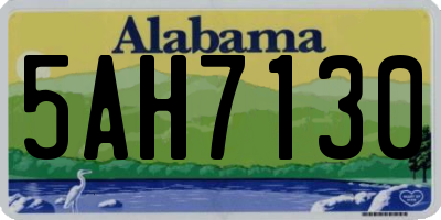 AL license plate 5AH7130