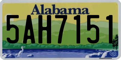 AL license plate 5AH7151