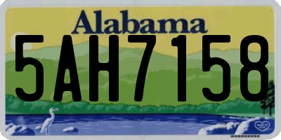 AL license plate 5AH7158