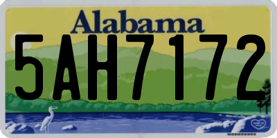 AL license plate 5AH7172