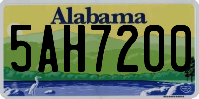 AL license plate 5AH7200