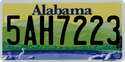 AL license plate 5AH7223