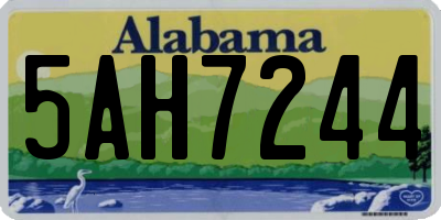 AL license plate 5AH7244
