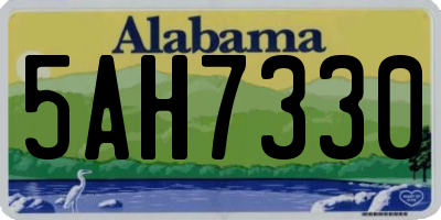 AL license plate 5AH7330