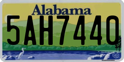 AL license plate 5AH7440