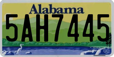 AL license plate 5AH7445