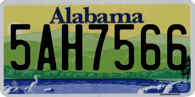 AL license plate 5AH7566