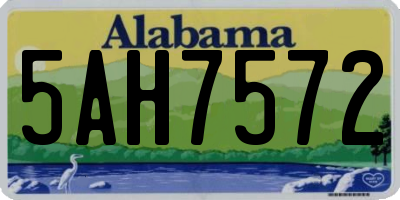 AL license plate 5AH7572