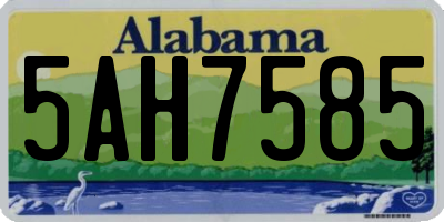 AL license plate 5AH7585