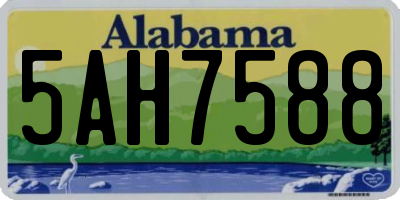 AL license plate 5AH7588