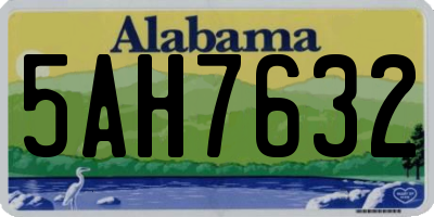 AL license plate 5AH7632