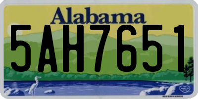 AL license plate 5AH7651
