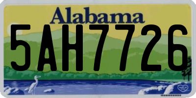 AL license plate 5AH7726