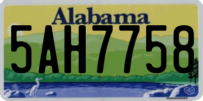 AL license plate 5AH7758