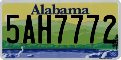 AL license plate 5AH7772