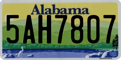 AL license plate 5AH7807