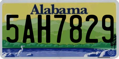 AL license plate 5AH7829
