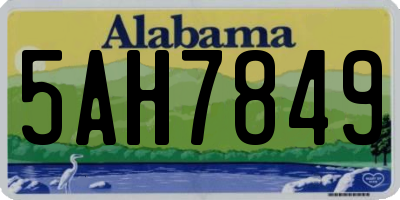 AL license plate 5AH7849