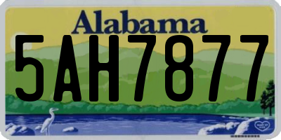 AL license plate 5AH7877