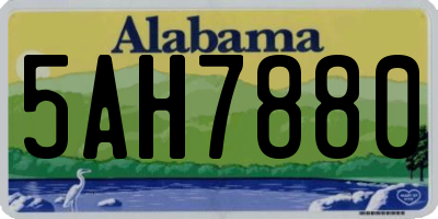 AL license plate 5AH7880