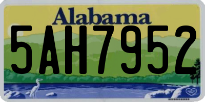 AL license plate 5AH7952