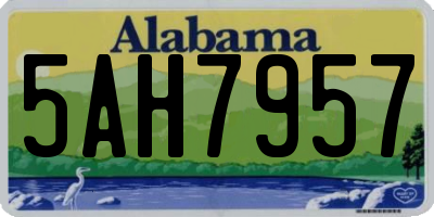 AL license plate 5AH7957