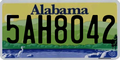 AL license plate 5AH8042