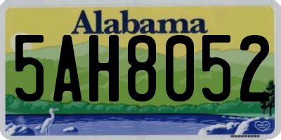 AL license plate 5AH8052