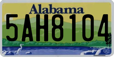 AL license plate 5AH8104