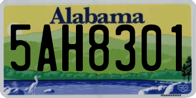 AL license plate 5AH8301