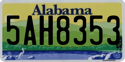 AL license plate 5AH8353