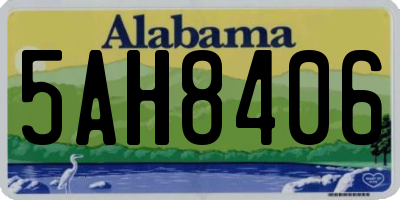 AL license plate 5AH8406