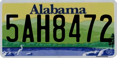 AL license plate 5AH8472
