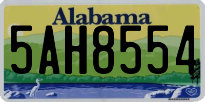AL license plate 5AH8554
