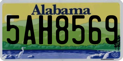 AL license plate 5AH8569