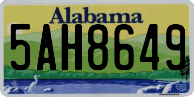 AL license plate 5AH8649