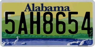 AL license plate 5AH8654