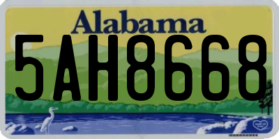 AL license plate 5AH8668