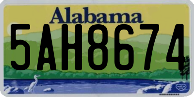 AL license plate 5AH8674