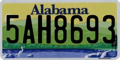 AL license plate 5AH8693