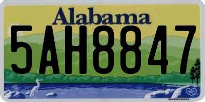 AL license plate 5AH8847