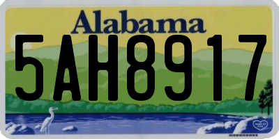 AL license plate 5AH8917