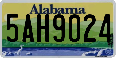 AL license plate 5AH9024