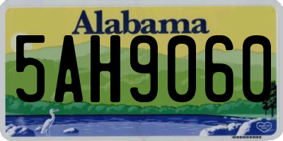 AL license plate 5AH9060