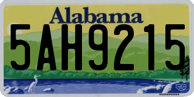 AL license plate 5AH9215