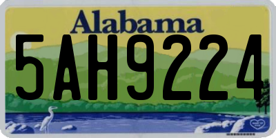AL license plate 5AH9224