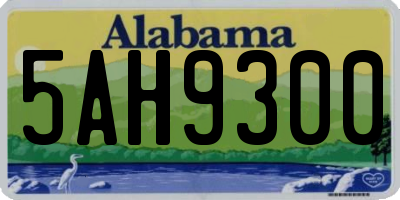 AL license plate 5AH9300