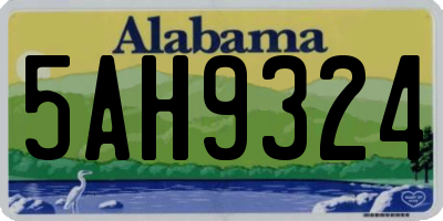 AL license plate 5AH9324
