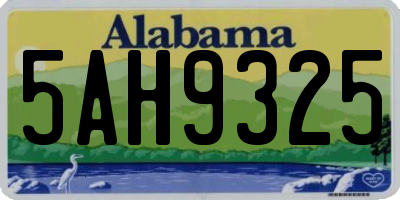 AL license plate 5AH9325